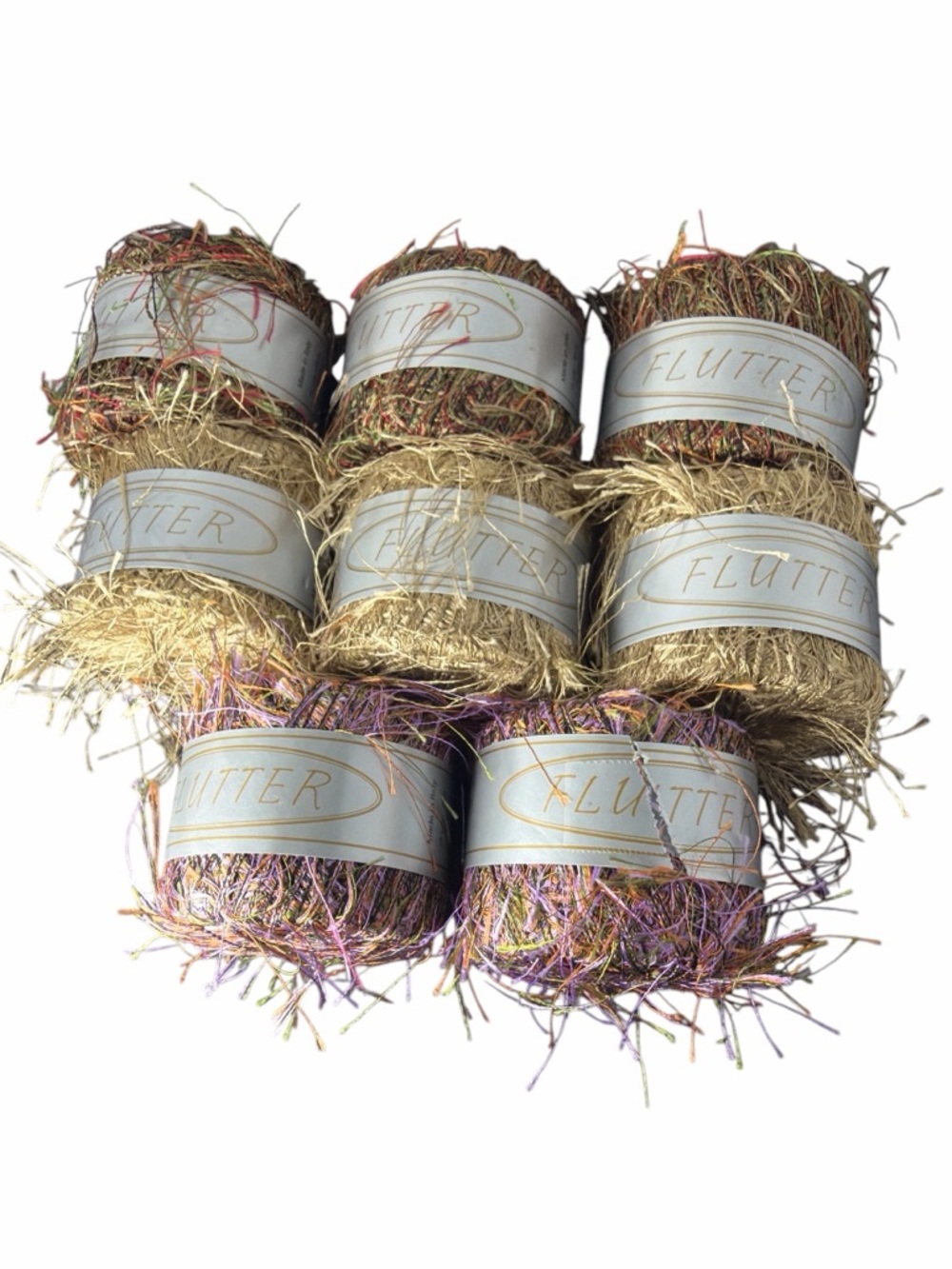 Flutter Yarn Crafting Ribbon Trim Specialty Thread mixed - Lot of 8